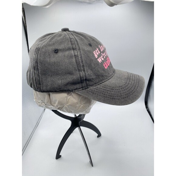 Get In Loser We’re Going Thrifting Adjustable Baseball Cap Acid Wash Pink Hat - Picture 3 of 7